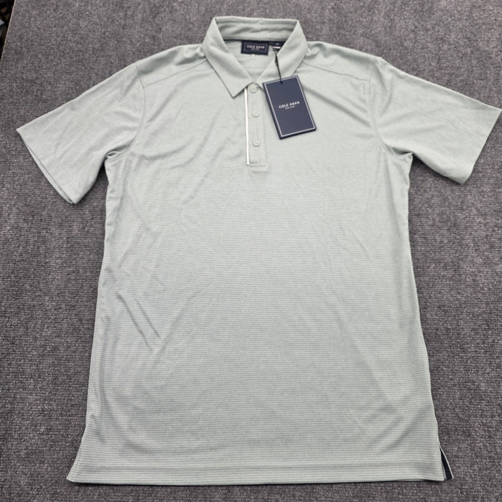 Cole Haan Golf Cool Core Polo Shirt Mens Medium Silt Green  New With Tags